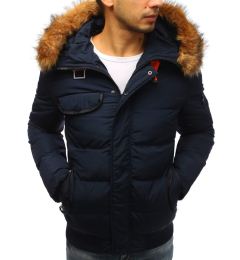 Снимка на Men's Winter Quilted Dark Blue Jacket TX2525