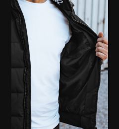 Снимка на Men's winter quilted jacket with hood black Dstreet