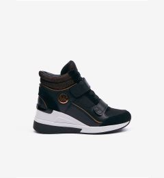 Снимка на Michael Kors Gen Black Women's Leather Wedge Sneakers - Ladies