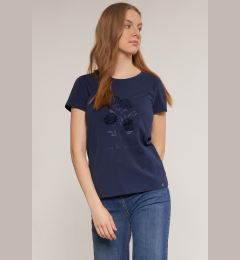 Снимка на MONNARI Woman's T-Shirts T-Shirt With Decorative Panel Navy Blue