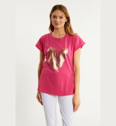 Снимка на MONNARI Woman's T-Shirts Women's Cotton T-Shirt With An Interesting Pattern