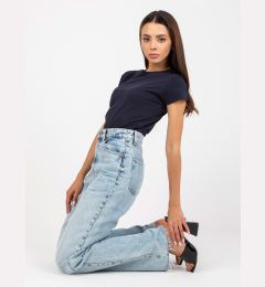 Снимка на Navy blue cotton women's t-shirt BASIC