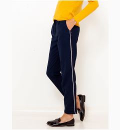 Снимка на Navy blue cropped trousers with stripes CAMAIEU - Women's