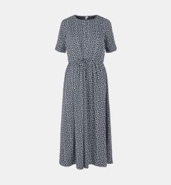 Снимка на Navy Blue Floral Midi Dress Pieces Laoise - Women