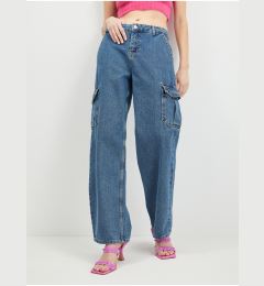 Снимка на Navy blue wide jeans Noisy May Alexa - Women's