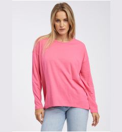 Снимка на Noisy May Dark pink women's basic oversize long-sleeved T-shirt Noisy Ma - Women's