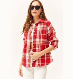 Снимка на Olalook Women's Red Plaid Lumberjack Shirt