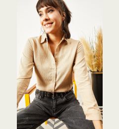 Снимка на Olalook Women's Stone Thin Corduroy Corduroy Shirt