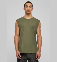 Снимка на Olive sleeveless T-shirt with open brim
