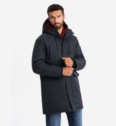 Снимка на Ombre Classic long men's parka jacket - black