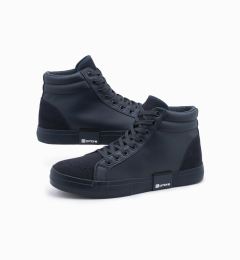 Снимка на Ombre Classic men's high sneakers with quilted upper - navy blue