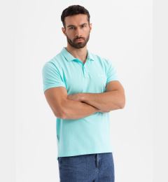 Снимка на Ombre Cotton pique knit polo shirt - blue