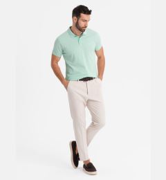 Снимка на Ombre Cotton pique knit polo shirt - mint