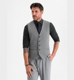 Снимка на Ombre Elegant men's SLIM FIT herringbone vest - grey