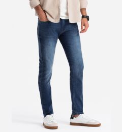 Снимка на Ombre Fitted men's SLIM FIT denim pants with elastane - blue