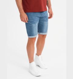 Снимка на Ombre Men's denim shorts with rolled up leg - blue