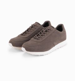Снимка на Ombre Men's eco leather sports sneaker shoes with suede finish - dark brown