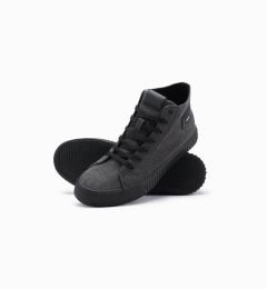 Снимка на Ombre Men's high top canvas sneakers shoes - black