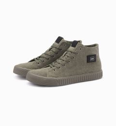 Снимка на Ombre Men's high top canvas sneakers shoes - olive