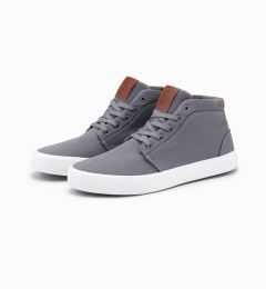 Снимка на Ombre Men's high-top cotton canvas sneakers shoes - gray