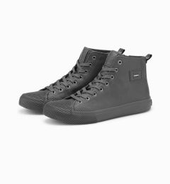 Снимка на Ombre Men's high-top sneakers with decorative toe - gray