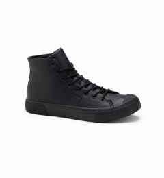 Снимка на Ombre Men's high-top sneakers with rubber toe - black