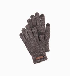 Снимка на Ombre Men's knitted gloves with wool - brown melange