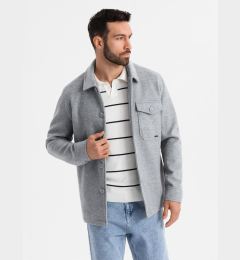 Снимка на Ombre Men's lightweight fleece jacket with viscose - gray