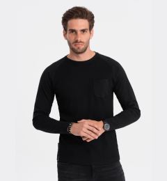 Снимка на "Ombre Men's longsleeve with ""waffle"" texture - black"