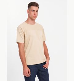 Снимка на Ombre Men's LOOSE FIT T-shirt with pocket - beige