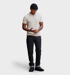 Снимка на Ombre Men's polo shirt with zippered collar - cream