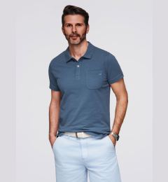 Снимка на Ombre Men's polo t-shirt with decorative buttons