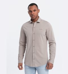 Снимка на Ombre Men's REGULAR cotton single jersey knit shirt - ash