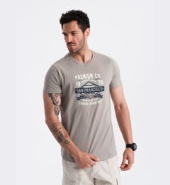 Снимка на Ombre Men's San Francisco printed cotton t-shirt - ash