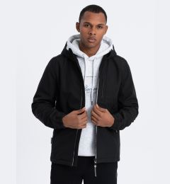 Снимка на Ombre Men's SOFTSHELL jacket with fleece center - black