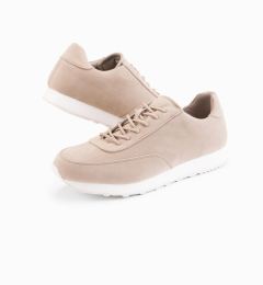 Снимка на Ombre Men's sporty eco leather sneaker shoes with suede finish - sand