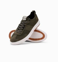Снимка на Ombre Men's structured fabric slip-on sneakers - olive
