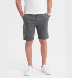 Снимка на Ombre Men's structured knit elastic waistband short shorts - graphite