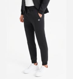 Снимка на Ombre Men's sweatpants with ribbed cuffs and decorative zipper - black