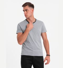 Снимка на Ombre Men's T-shirt with raw finish - gray