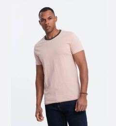 Снимка на Ombre Men's t-shirt with raw finish - pink