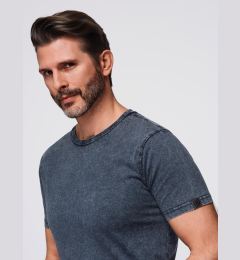 Снимка на Ombre Men's t-shirt with wash effect - navy blue