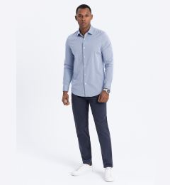 Снимка на Ombre Men's tailored chino pants - dark blue