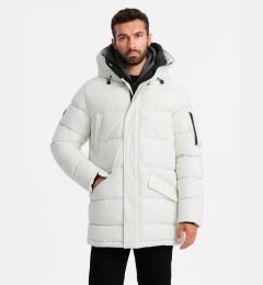 Снимка на Ombre Outdoor long men's parka jacket - white