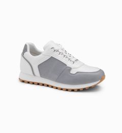 Снимка на Ombre Patchwork men's shoes sneakers with combined materials - white and gray