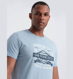 Снимка на Ombre San Francisco men's printed cotton t-shirt - blue