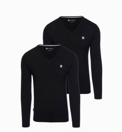 Снимка на Ombre Set of 2x men's SLIM FIT longsleeve with V neckline and logo