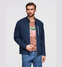 Снимка на Ombre Structured men's biker jacket with stand-up collar - dark blue