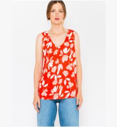 Снимка на Orange Floral Linen Blouse CAMAIEU - Women