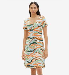 Снимка на Orange-green women's patterned dress Tom Tailor - Women's